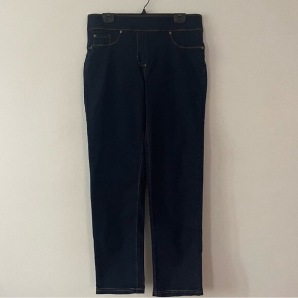 New Bellina Dark Wash Blue Straight Leg Stretch Jeans Size Large bin 4J - Picture 2 of 5